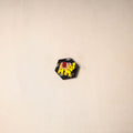 Multicolor - handmade fabart wooden magnet 52 - handcrafted