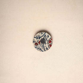 Multicolor - handmade fabart wooden magnet 53 - handcrafted