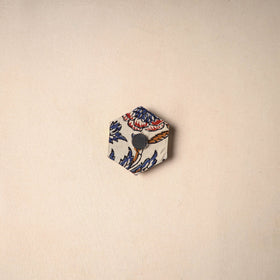 Multicolor - handmade fabart wooden magnet 54 - handcrafted