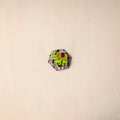 Multicolor - handmade fabart wooden magnet 55 - handcrafted