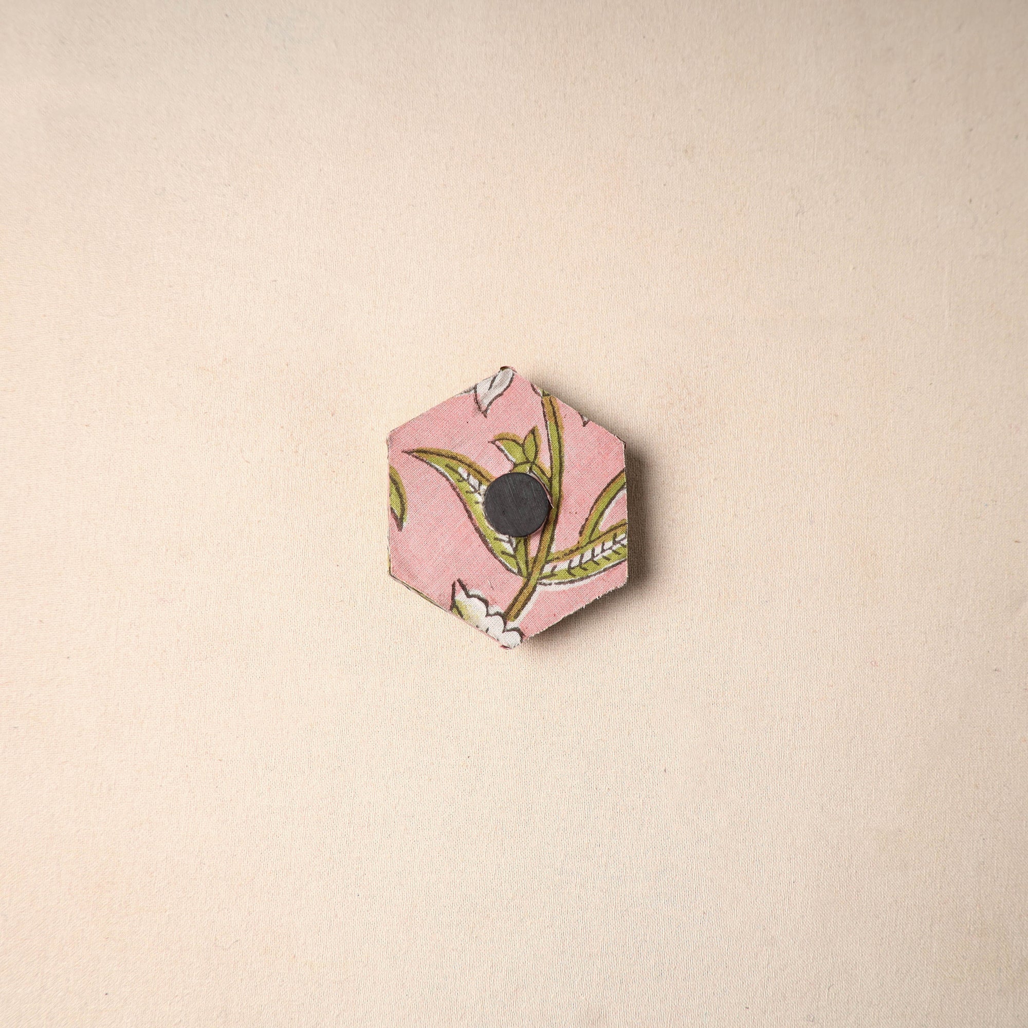 Multicolor - handmade fabart wooden magnet 58 - handcrafted