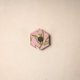 Multicolor - handmade fabart wooden magnet 58 - handcrafted