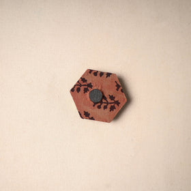 Multicolor - handmade fabart wooden magnet 62 - handcrafted