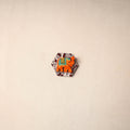 Multicolor - handmade fabart wooden magnet 63 - handcrafted
