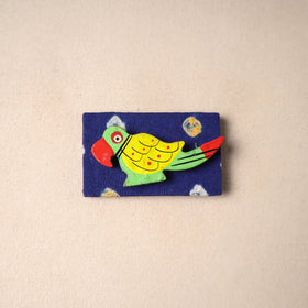 Multicolor - handmade fabart wooden magnet 65 - handcrafted
