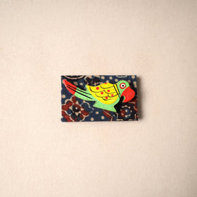 Multicolor - handmade fabart wooden magnet 67 - handcrafted