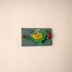Multicolor - handmade fabart wooden magnet 69 - handcrafted