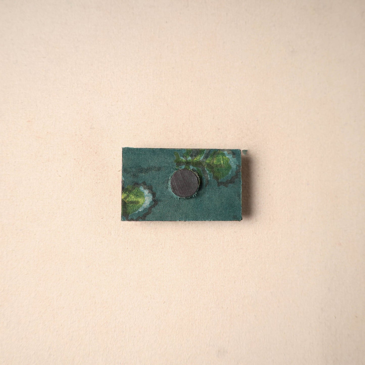 Multicolor - handmade fabart wooden magnet 70 - handcrafted