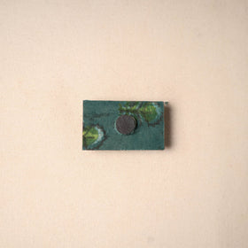 Multicolor - handmade fabart wooden magnet 70 - handcrafted