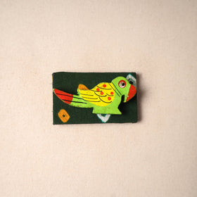 Multicolor - handmade fabart wooden magnet 71 - handcrafted