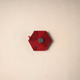 Multicolor - handmade fabart wooden magnet 72 - handcrafted