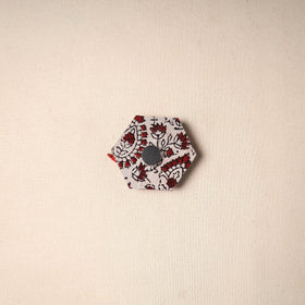Multicolor - handmade fabart wooden magnet 73 - handcrafted