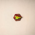 Multicolor - handmade fabart wooden magnet 75 - handcrafted
