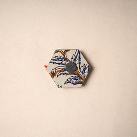 Multicolor - handmade fabart wooden magnet 76 - handcrafted