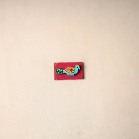 Multicolor - handmade fabart wooden magnet 77 - handcrafted