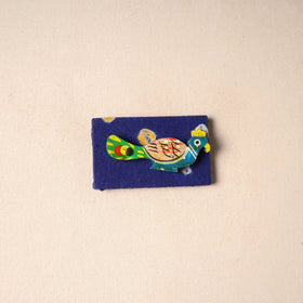 Multicolor - handmade fabart wooden magnet 78 - handcrafted