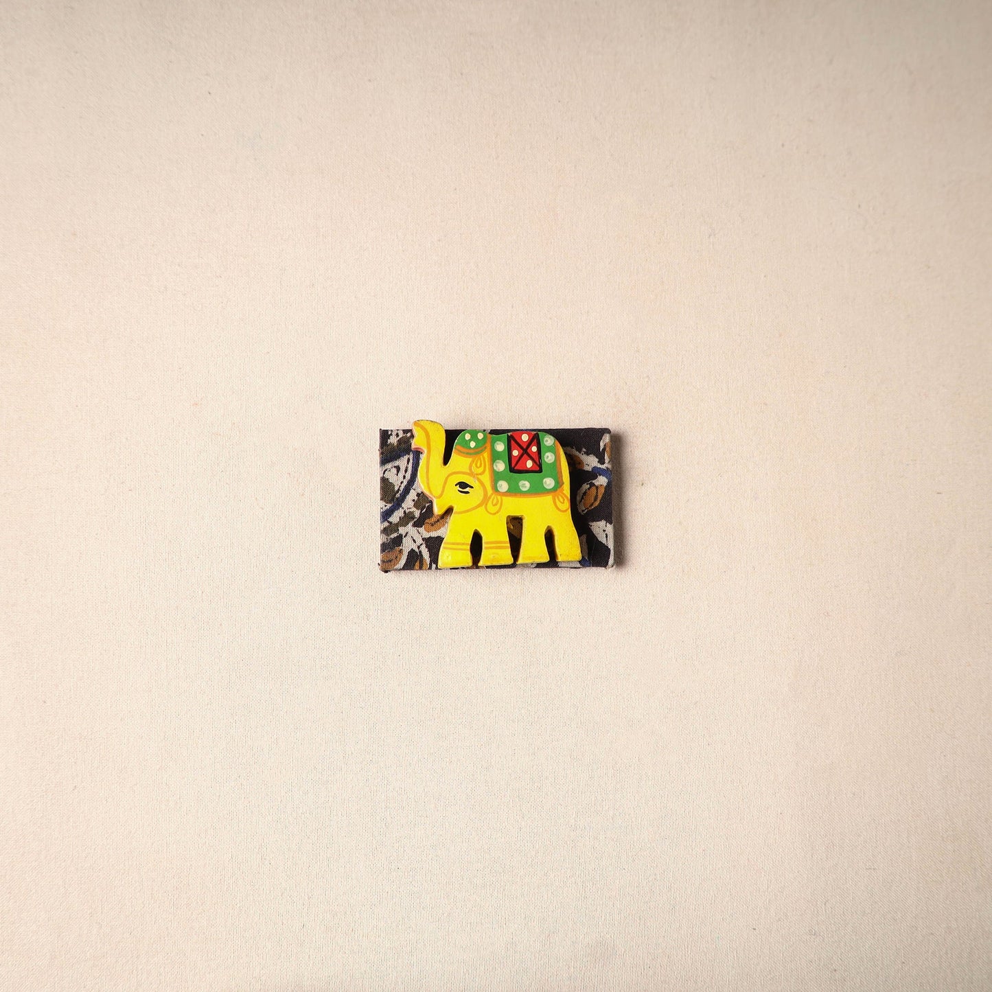 Multicolor - handmade fabart wooden magnet 79 - handcrafted