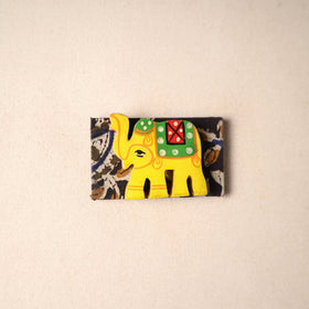 Multicolor - handmade fabart wooden magnet 79 - handcrafted