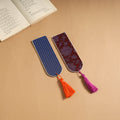 Handmade fabric bookmark with tassel (set of 2) 11