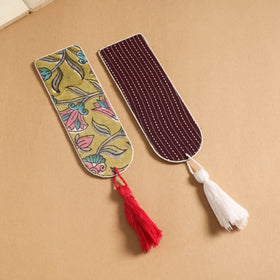 Handmade fabric bookmark with tassel (set of 2) 14