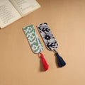 Handmade fabric bookmark with tassel (set of 2) 15