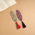 Handmade fabric bookmark with tassel (set of 2) 21