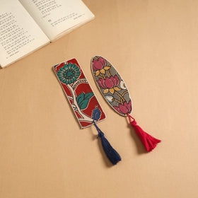 Handmade fabric bookmark with tassel (set of 2) 24