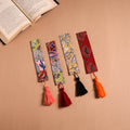 Handmade fabric bookmark with tassel (set of 4) 14