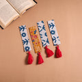 Handmade fabric bookmark with tassel (set of 4) 15