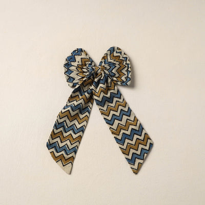 Beige Handmade Fabric Bow Hair Clip