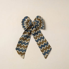 Beige Handmade Fabric Bow Hair Clip