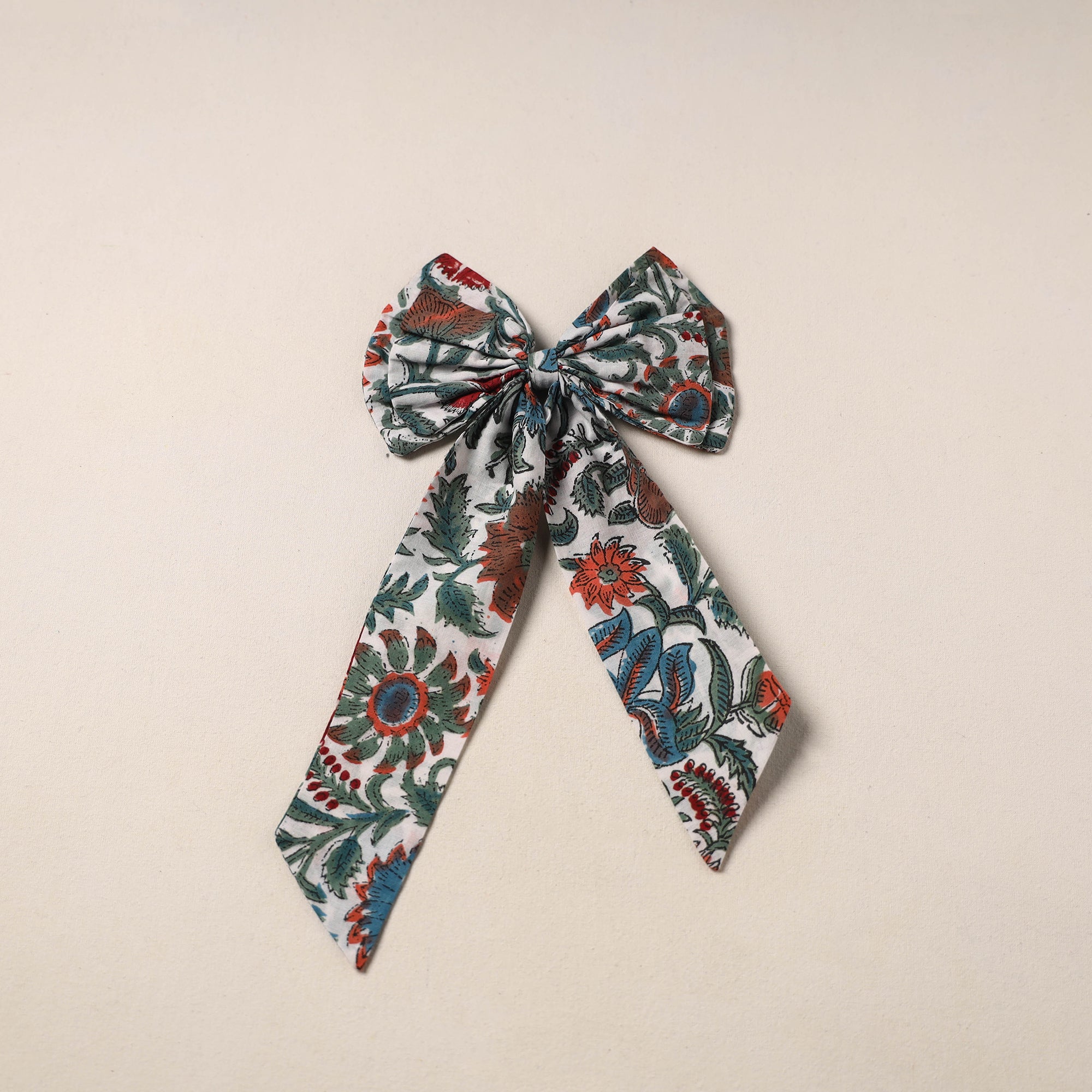 Handmade Fabric Bow Hair Clip