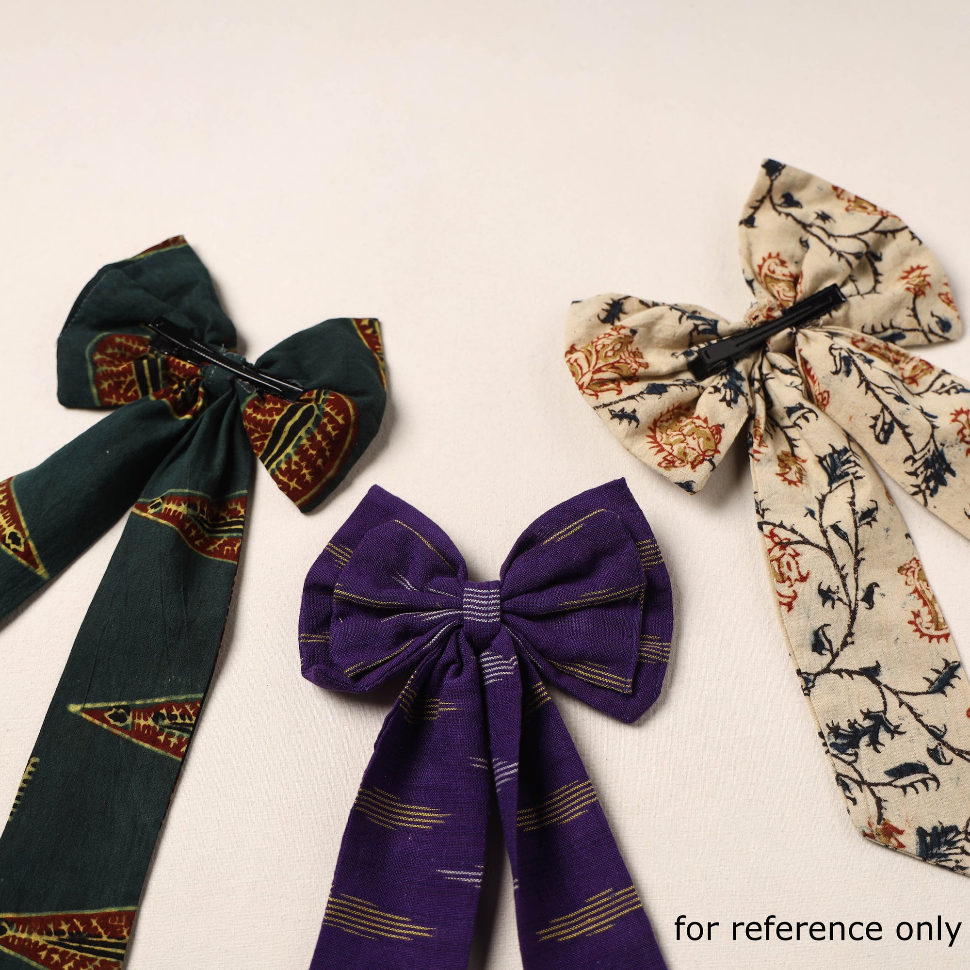 Handmade Fabric Bow Hair Clip