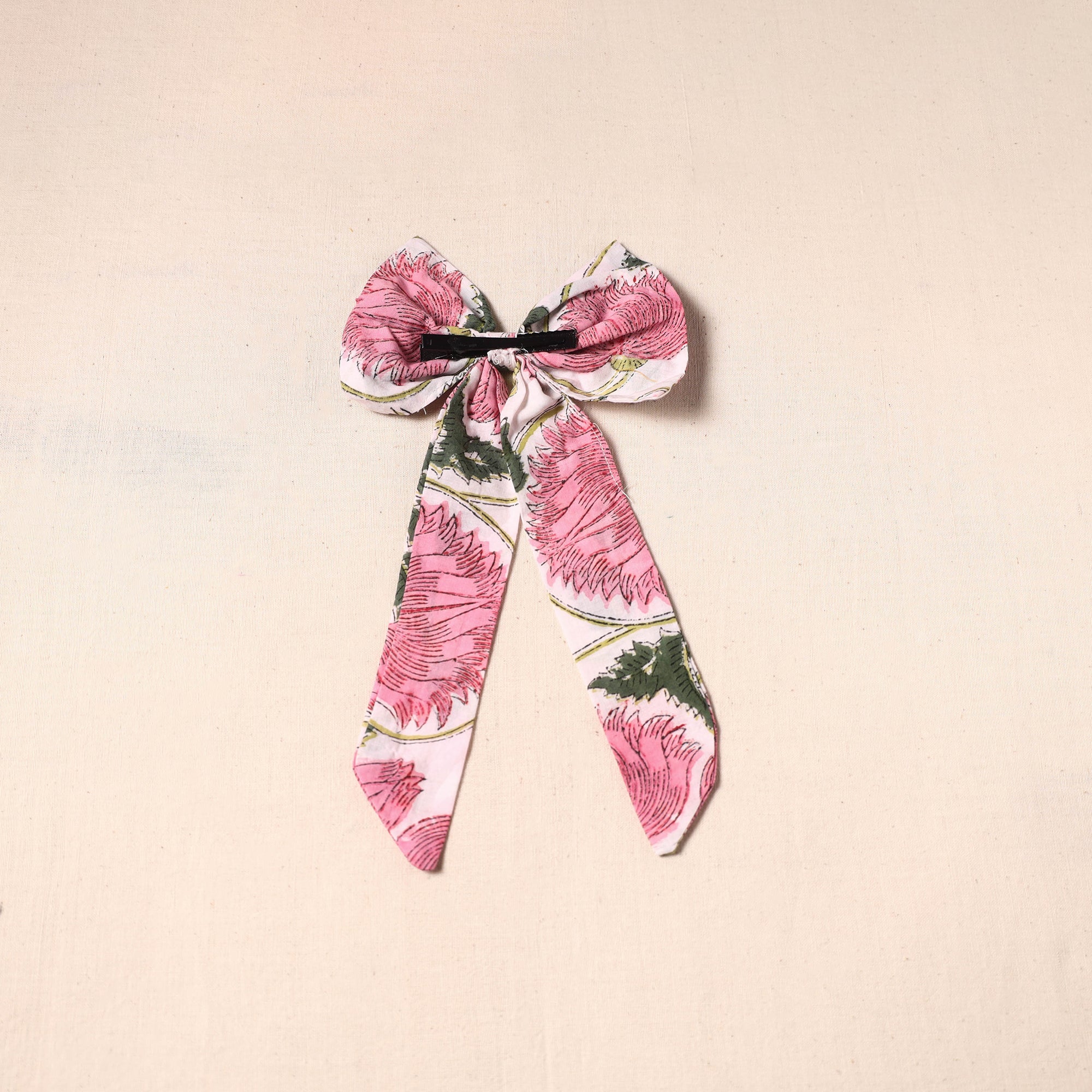 Multicolor - handmade fabric bow hair clip 41 - handcrafted