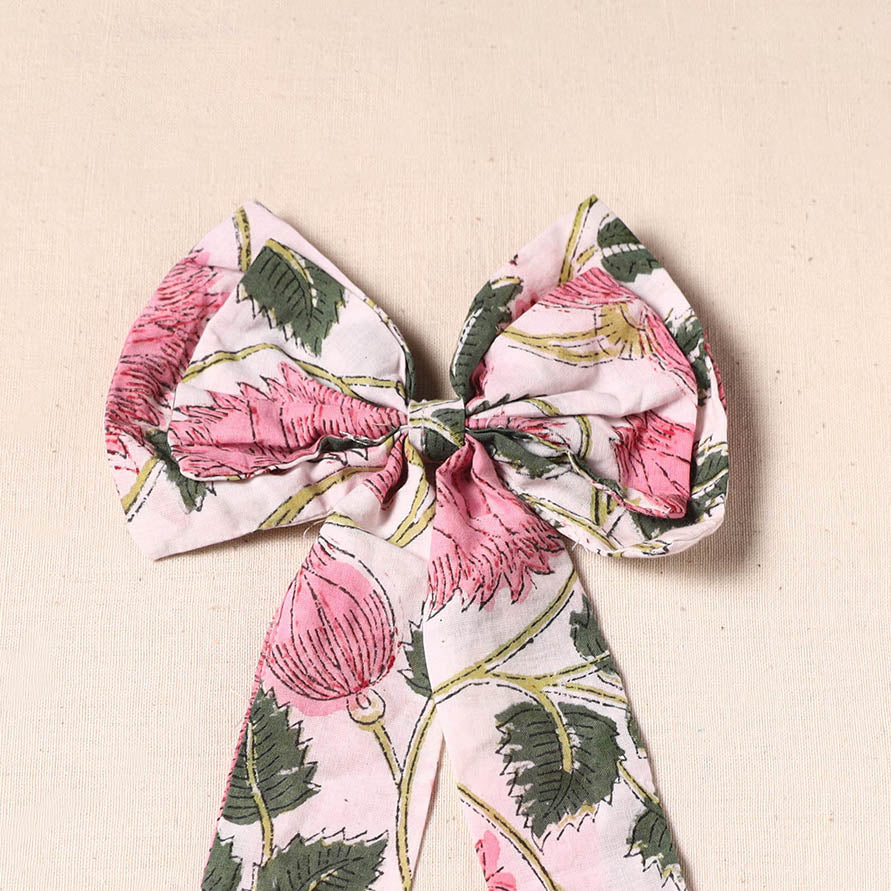 Multicolor - handmade fabric bow hair clip 41 - handcrafted