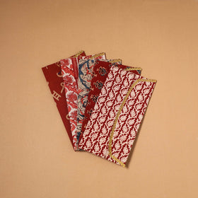 Multicolor - handmade fabric envelopes (assorted set of 5)