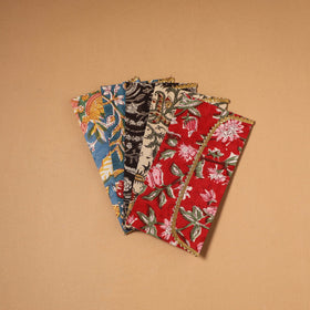 Multicolor - handmade fabric envelopes (assorted set of 5)