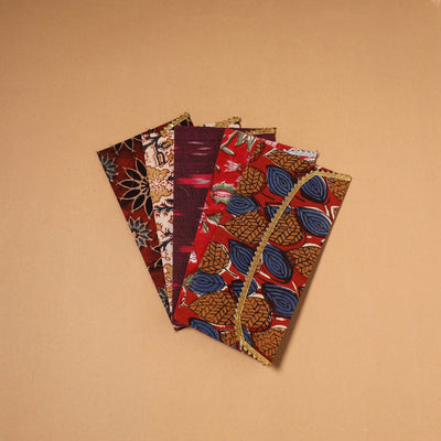 Multicolor - handmade fabric envelopes (assorted set of 5)