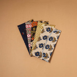 Multicolor - handmade fabric envelopes (assorted set of 5)