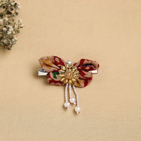  Handmade Fabric Flower Hair Clip Online in India