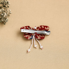  Handmade Fabric Flower Hair Clip Online in India