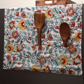 Handmade fridge top cover with multiple pockets 01