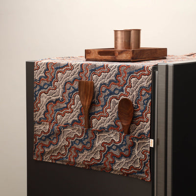 Handmade fridge top cover with multiple pockets 10