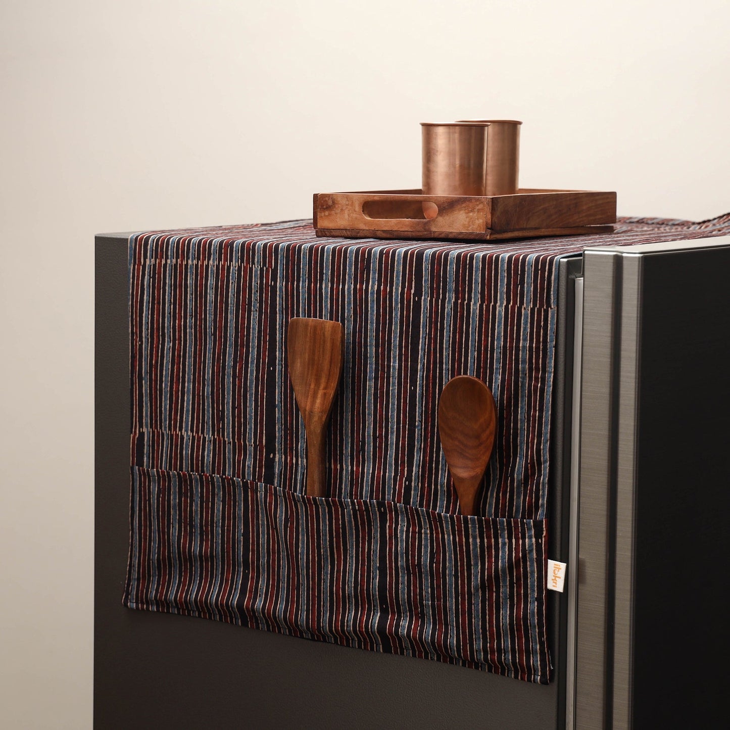 Handmade fridge top cover with multiple pockets 32