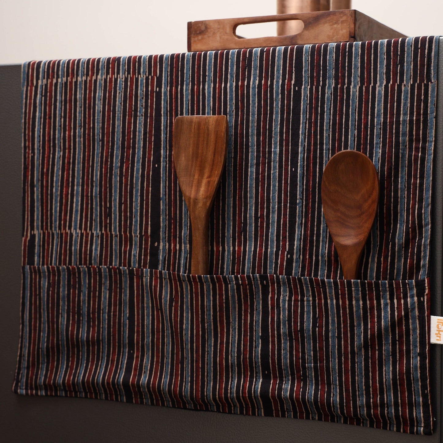 Handmade fridge top cover with multiple pockets 32