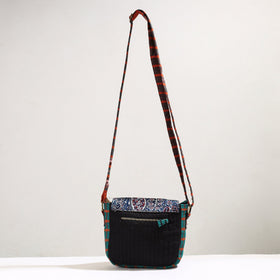  Handmade Gamcha Fabric Kantha Work Canvas Cotton Sling Bag 