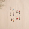 Multicolor - handmade german silver bead work earrings (set