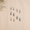 Multicolor - handmade german silver bead work earrings (set