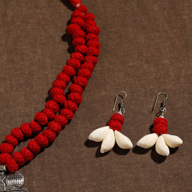 Buy Handmade German Silver Shell Necklace Set