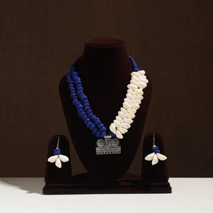 Handmade German Silver Shell Necklace Set 14